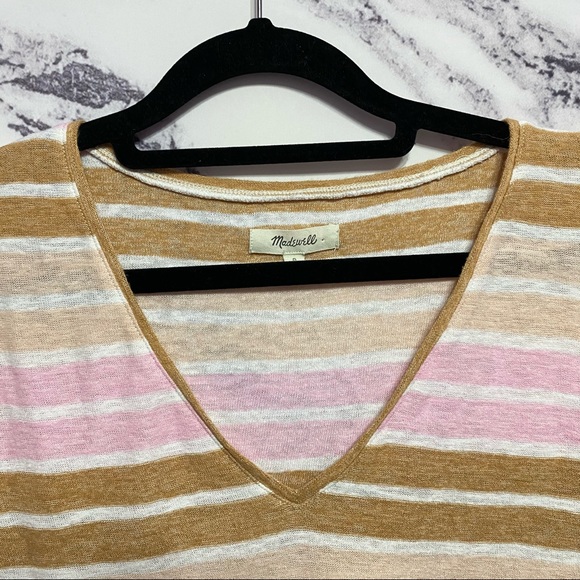 Madewell Skyline Stripe V-Neck Tee - Picture 5 of 7